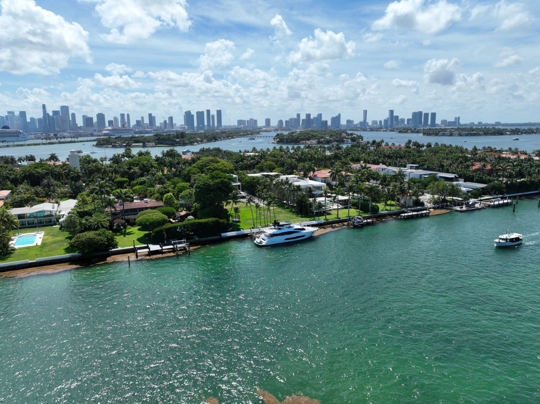 South beach miami boat tour sunset and celebrity home cruise