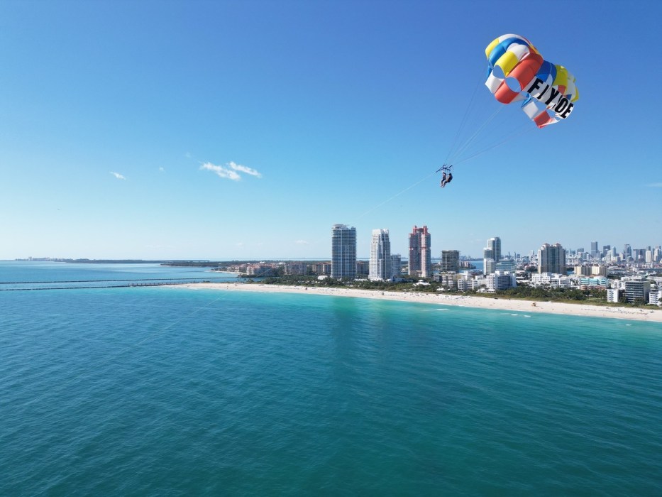 South Beach Parasailing from Behind Loews Hotel | South Beach Parasail